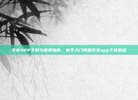 币安APP下载与使用指南，新手入门教程币安app下载教程