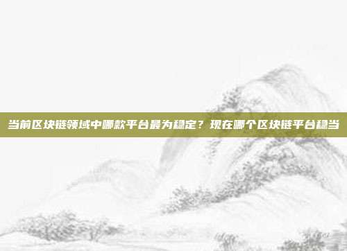 当前区块链领域中哪款平台最为稳定？现在哪个区块链平台稳当