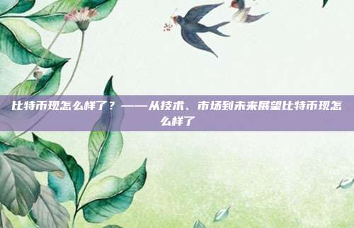 比特币现怎么样了？——从技术、市场到未来展望比特币现怎么样了