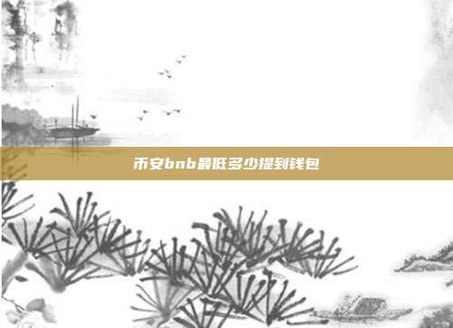 币安bnb最低多少提到钱包