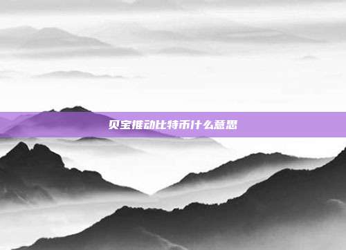 贝宝推动比特币什么意思