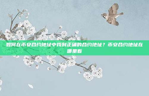 如何在币安合约地址中找到正确的合约地址？币安合约地址在哪里看