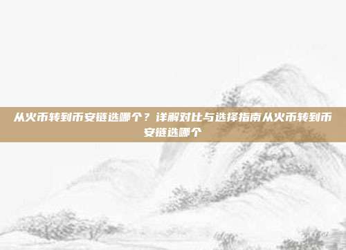 从火币转到币安链选哪个？详解对比与选择指南从火币转到币安链选哪个