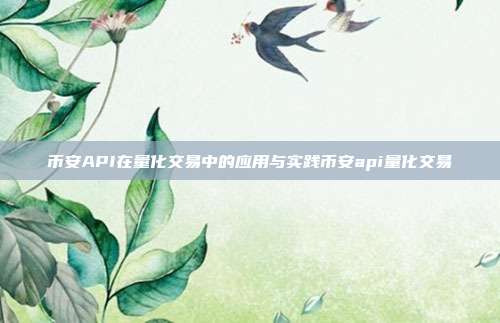 币安API在量化交易中的应用与实践币安api量化交易